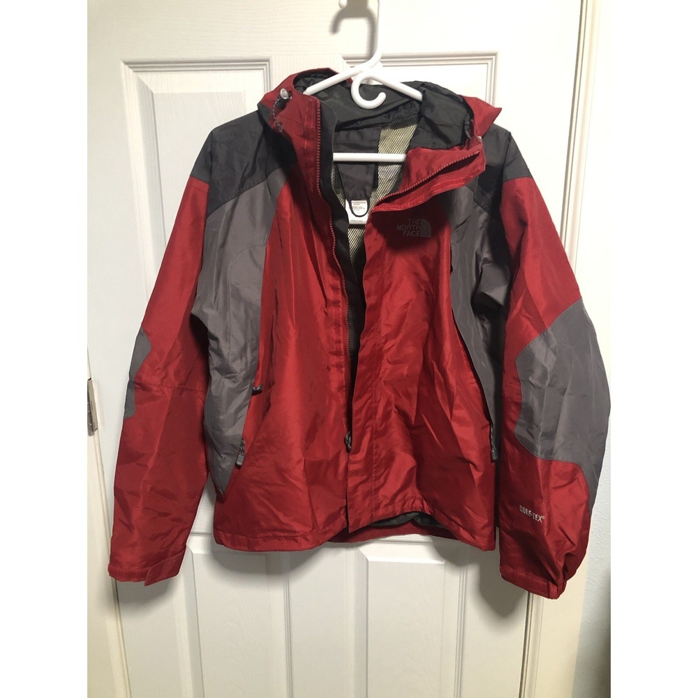 The North Face Red and Gray Windbreaker Jacket